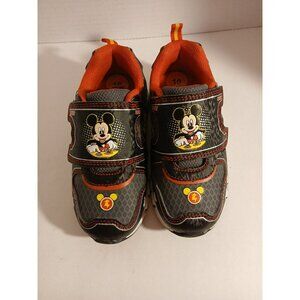 Disney Mickey Mouse Black/Red  Light Up Toddler  Kids Shoes Sneaker Size 10